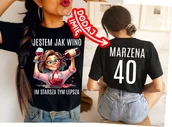 Koszulki i topy damskie - Koszulka na 40 urodziny z imieniem - jestem jak wino im starsza tym lepsza - miniaturka - grafika 1