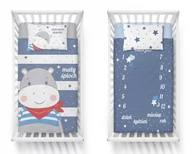 Pościel dla dzieci - Pościel Bambusowa 100X135 Hipopotam 3530 A - miniaturka - grafika 1