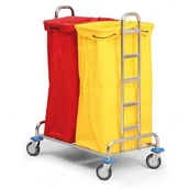 Wózki serwisowe - B2B Partner Wózek na bieliznę lub odpady segregowane, 2 worki CHM-4 držák na 2 pyt - miniaturka - grafika 1