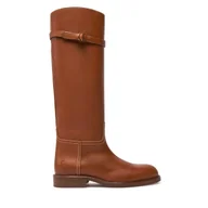 Kozaki damskie - Kozaki Polo Ralph Lauren 818959252001 Brązowy - miniaturka - grafika 1