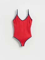 Stroje kąpielowe - Reserved - Jednoczęściowy strój plażowy z ochroną UV - wielobarwny - miniaturka - grafika 1