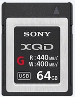 Czytniki kart pamięci - Sony Karta pamięci flash 64 GB XQD - seria G o wysokiej prędkości (odczyt 440 MB/s i zapis 400 MB/s) - QDG64E QDG64E - miniaturka - grafika 1