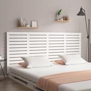 Inne meble do sypialni - Wezgłowie łóżka, białe, 206x3x91,5 cm, lite drewno sosnowe Lumarko - miniaturka - grafika 1