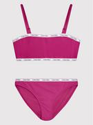 Stroje kąpielowe - Calvin Klein Swimwear Strój kąpielowy Logo Tape KY0KY00016 Różowy - miniaturka - grafika 1