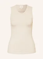 Koszulki i topy damskie - Calvin Klein Top beige - miniaturka - grafika 1