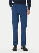 Spodnie męskie - Calvin Klein Chinosy LV040EM633 Niebieski Slim Fit - miniaturka - grafika 1