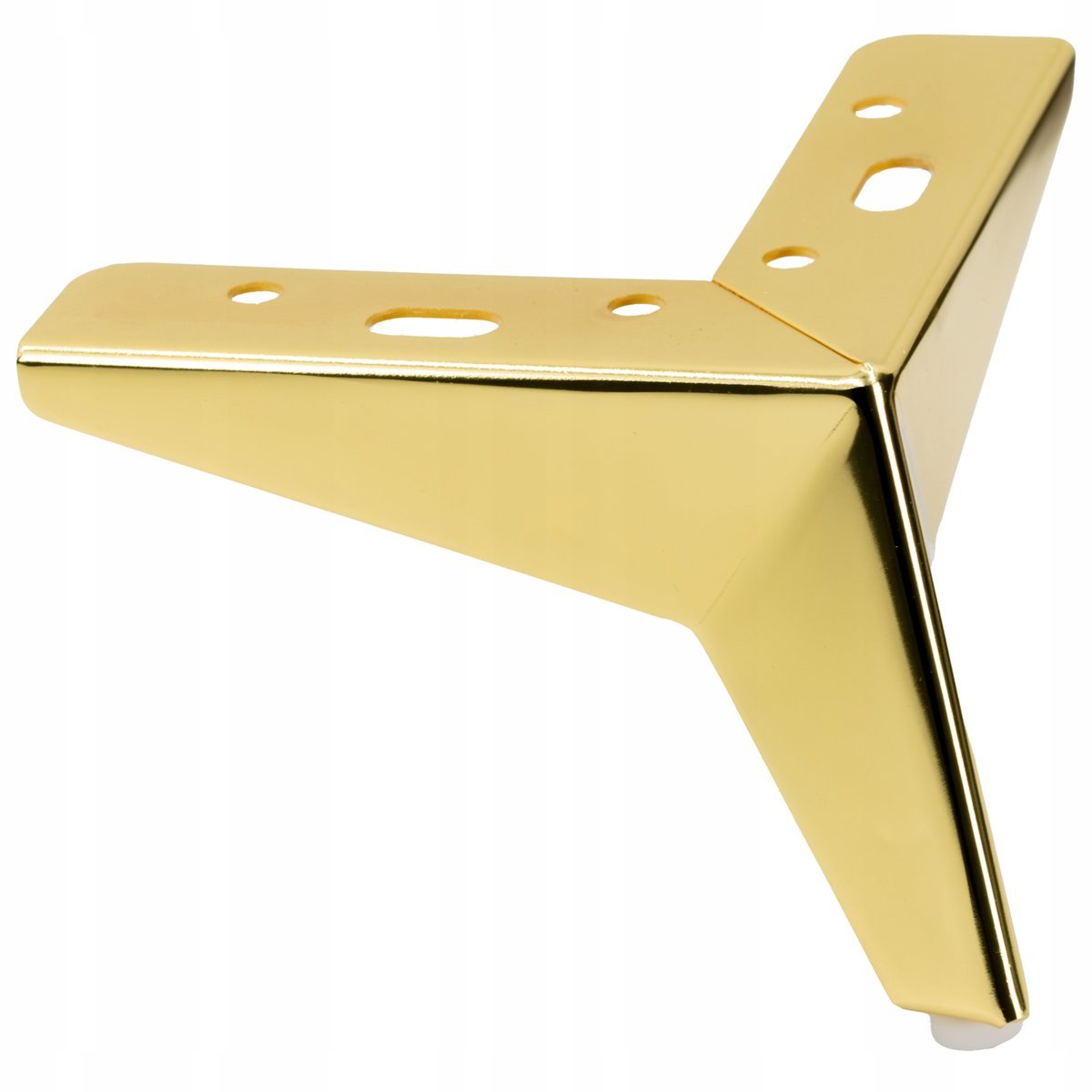 Nóżka meblowa Gwiazda złota metal 10 cm noga do łóżka, sofy, komody glamour