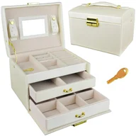 Biżuteria - akcesoria - KUFEREK SZKATUŁKA PUDEŁKO ORGANIZER NA BIŻUTERIĘ B - miniaturka - grafika 1