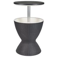 Stoły ogrodowe - Okrągły stolik z funkcją chłodzenia, Aisa, ⌀ 48 cm, czarny - miniaturka - grafika 1