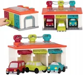 Zabawki zdalnie sterowane - Garaż sorter kształtów klucze auta motoryka Battat - miniaturka - grafika 1