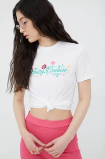 Koszulki i topy damskie - Juicy Couture t-shirt damski kolor biały - grafika 1