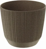 Donice - Doniczka plastikowa okrągła brąz ciemny 12,5 cm Ryfo - miniaturka - grafika 1