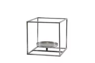 Świeczniki - DecoHome Świecznik srebrny 19cm 39222-069 - miniaturka - grafika 1