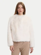 Płaszcze damskie - Rinascimento Futro CFC0122217003 Écru Regular Fit - miniaturka - grafika 1