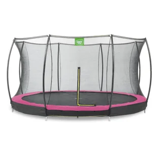 Exit Trampolina naziemna Silhouette ø427cm z siatką zabezpieczającą różowa - Trampoliny - miniaturka - grafika 1