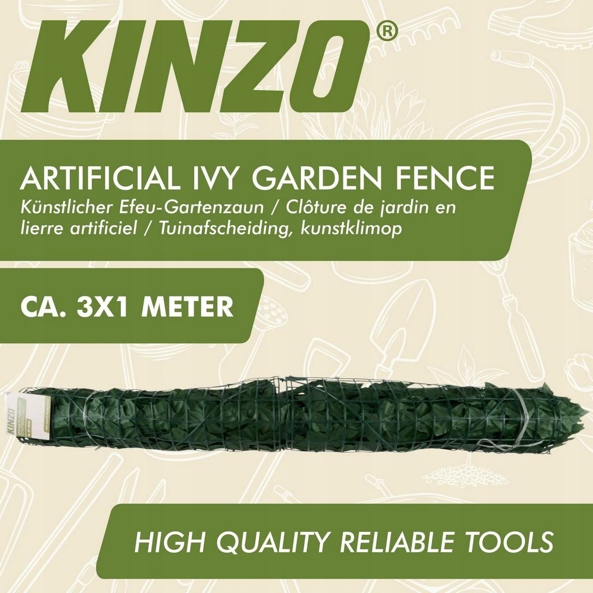 KINZO ZIELONA ŚCIANA 3x1M
