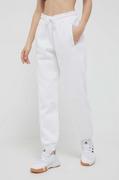 Spodnie damskie - adidas spodnie dresowe kolor biały gładkie - miniaturka - grafika 1