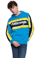 Bluzy męskie - BLUZA WRANGLER B&Y HOODIE MEDITERRANEAN BLUE W6610HABR 112130642 - Wrangler - miniaturka - grafika 1