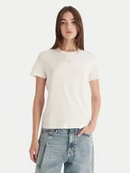 Koszulki i topy damskie - Tommy Jeans T-Shirt Linear DW0DW21964 Écru Regular Fit - miniaturka - grafika 1