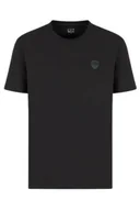 Koszulki męskie - Emporio Armani T-shirt bawełniany czarny męski krótki rękaw, Rozmiar M - miniaturka - grafika 1
