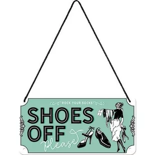 Nostalgic-Art Merchandising Gmb, Tabliczka zawieszana Shoes Off - Tablice i flipcharty - miniaturka - grafika 1