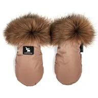 Akcesoria do wózków - COTTONMOOSE RĘKAWICZKI DO WÓZKA OCIEPLACZ DŁONI CAMEL - miniaturka - grafika 1