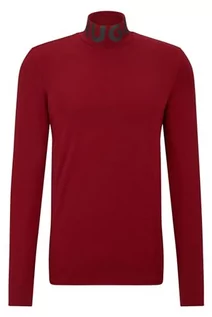 Koszulki męskie - HUGO T-shirt męski, Dark Red604, S - grafika 1