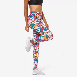 Spodnie sportowe damskie - Legginsy fitness damskie Domyos Fit+ 500 Slim - grafika 1