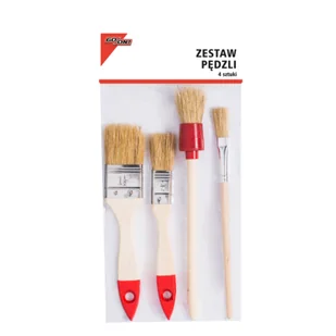 Komplet pędzli 4 sztuki - Pędzle i wałki - miniaturka - grafika 1
