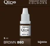 Pozostałe akcesoria kosmetyczne - Pigment do makijażu permanentnego brwi Bioevolution Brown 860 Qline Pro 5ml - miniaturka - grafika 1