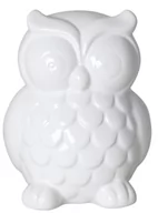 Skarbonki - Skarbonka Sowa Biała Ceramiczna  14 Cm - miniaturka - grafika 1