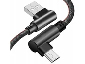 Kable komputerowe i do monitorów - Kabel micro usb szybkie ładowanie 90° kątowy 2m - miniaturka - grafika 1