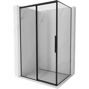 Mexen Rox kabina prysznicowa rozsuwana lewa 110 x 70 cm, czarna ramka, czarna - 8C2-110-070-70-70-L - Kabiny prysznicowe - miniaturka - grafika 1