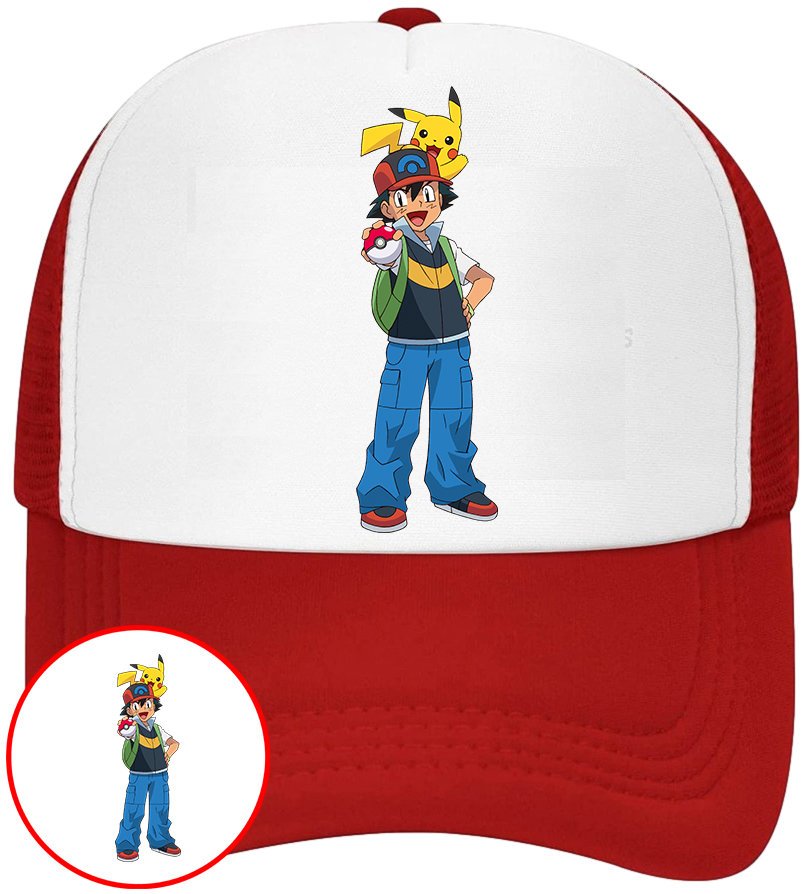 CZAPKA Z DASZKIEM POKEMON PIKACHU DLA DZIECI SIATKA