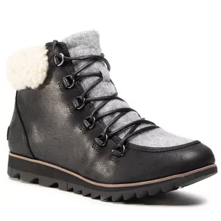 Botki damskie - Sorel Botki Harlow Lace Cozy NL3733 Black 010 - grafika 1