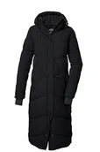 Płaszcze damskie - killtec Damski pikowany płaszcz/płaszcz funkcyjny o wyglądzie puchu z kapturem KOW 87 WMN QLTD CT, czarny, 40, 41813-000 - miniaturka - grafika 1