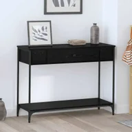 Konsole i sekretarzyki - vidaXL Konsola Czarny dąb 100 x 34.5 x 75 cm Materiał drewnopochodny - miniaturka - grafika 1
