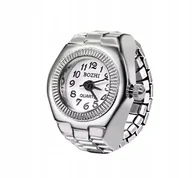 Pierścionki - Sygnet Pierścień z zegarkiem Zegarek Biały prezent streetwear - miniaturka - grafika 1