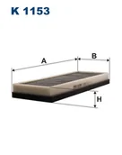 Filtry kabinowe - Filtron Filtr, wentylacja przestrzeni pasażerskiej K 1153 K 1153 - miniaturka - grafika 1