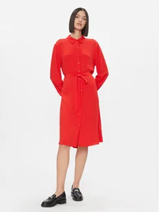 Tommy Hilfiger Sukienka koszulowa WW0WW40563 Czerwony Regular Fit - Sukienki - miniaturka - grafika 1