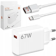 Ładowarki do telefonów - Szybka Ładowarka sieciowa Xiaomi , USB typ C do Xiaomi 6200 mA biały 67W - miniaturka - grafika 1