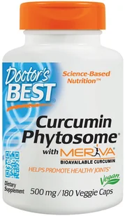 Doctor's Best Doctor's Best Curcumin Phytosome Meriva 500 mg - 180 kapsułek - Przeziębienie i grypa - miniaturka - grafika 2