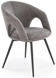 Popielate tapicerowane krzesło obrotowe F3-G50 - Krzesła Popielate tapicerowane krzesło obrotowe F3-G50 - Krzesła - miniaturka - grafika 1