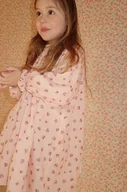 Sukienki i spódniczki dla dziewczynek - Konges Sløjd sukienka bawełniana dziecięca kolor różowy mini rozkloszowana - miniaturka - grafika 1