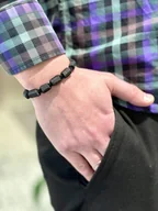 Bransolety męskie - Bransoletka Męska Turmalin Surowy - miniaturka - grafika 1