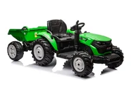 Pojazdy elektryczne dla dzieci - Traktor Na Akumulator HC-306 Z Przyczepą Jasno Zielony 24V - miniaturka - grafika 1