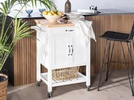 Wózki kuchenne - Beliani Wózek kuchenny biały SIENA - miniaturka - grafika 1