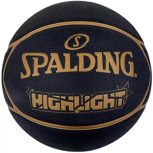 Spalding Highlight Ball 84355Z, unisex, piłki do koszykówki, Czarne - Koszykówka - miniaturka - grafika 1