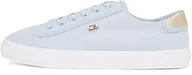 Koszulki i topy damskie - TOMMY HILFIGER Damskie VULC CANVAS LACE UP SNEAKER Low Top, NIEBIESKI (Breezy Blue), 7 UK, Niebieski Breezy Blue, 41 EU - miniaturka - grafika 1