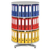 Regały biurowe - B2B Partner Regał obrotowy na segregatory, 3 półki 101107 - miniaturka - grafika 1